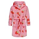 Girls Soft Fleece Robes Plush Hooded Bathrobes