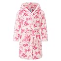 Girls Soft Fleece Robes Plush Hooded Bathrobes
