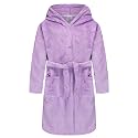 Girls Soft Fleece Robes Plush Hooded Bathrobes