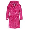 Girls Soft Fleece Robes Plush Hooded Bathrobes