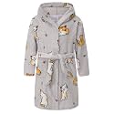 Girls Soft Fleece Robes Plush Hooded Bathrobes