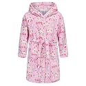 Girls Soft Fleece Robes Plush Hooded Bathrobes