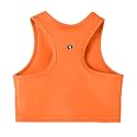 Girls Sports Bra Racerback Crop Tank Top for Kids High Neck Sleeveless Athletic Dance Top Teen 3-12Y