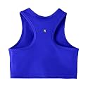 Girls Sports Bra Racerback Crop Tank Top for Kids High Neck Sleeveless Athletic Dance Top Teen 3-12Y