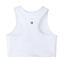 Girls Sports Bra Racerback Crop Tank Top for Kids High Neck Sleeveless Athletic Dance Top Teen 3-12Y