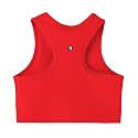Girls Sports Bra Racerback Crop Tank Top for Kids High Neck Sleeveless Athletic Dance Top Teen 3-12Y