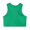 Girls Sports Bra Racerback Crop Tank Top for Kids High Neck Sleeveless Athletic Dance Top Teen 3-12Y