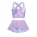 Girls Swimsuit 2 Piece Bathing Suit with Skirted Boyshorts 5-16Y