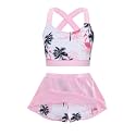 Girls Swimsuit 2 Piece Bathing Suit with Skirted Boyshorts 5-16Y
