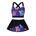 Girls Swimsuit 2 Piece Bathing Suit with Skirted Boyshorts 5-16Y