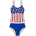 Girls Swimsuit 2 Piece Bathing Suit Criss Cross Ruched Girl Tankini Sets Printed Girls' Swimwear for 9-18 Years