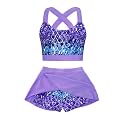 Girls Swimsuit 2 Piece Bathing Suit with Skirted Boyshorts 5-16Y