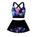 Girls Swimsuit 2 Piece Bathing Suit with Skirted Boyshorts 5-16Y