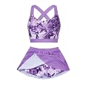 Girls Swimsuit 2 Piece Bathing Suit with Skirted Boyshorts 5-16Y