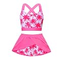 Girls Swimsuit 2 Piece Bathing Suit with Skirted Boyshorts 5-16Y