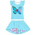 Girls Swimsuit 2 Piece Ruffle Bathing Suit UPF 50+ Tankini Swimsuit Skirt with Lining Size 3-10