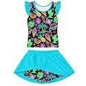 Girls Swimsuit 2 Piece Ruffle Bathing Suit UPF 50+ Tankini Swimsuit Skirt with Lining Size 3-10