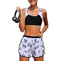 Gaupafmb Girls Swimsuit, 3 Piece Swimsuit Tropical Print Color Block Bikini Bathing Suit with Shorts, Size 7-16Y