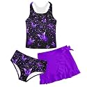 Girls Swimsuit 3pc Bathing Suit Tankini Set with Skirt 5-14 Years