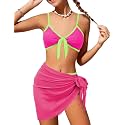 Girls Swimsuit Bikini Set and Cover Up