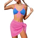 Girls Swimsuit Bikini Set and Cover Up