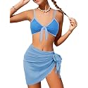 Girls Swimsuit Bikini Set and Cover Up