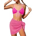 Girls Swimsuit Bikini Set and Cover Up