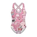 Girls Swimsuit Criss Cross Back 1-Piece Summer Beach Swiwmear