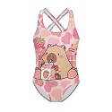 Girls Swimsuit Criss Cross Back 1-Piece Summer Beach Swiwmear