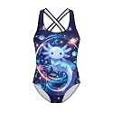 Girls Swimsuit Criss Cross Back 1-Piece Summer Beach Swiwmear