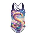 Girls Swimsuit Criss Cross Back 1-Piece Summer Beach Swiwmear