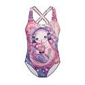 Girls Swimsuit Criss Cross Back 1-Piece Summer Beach Swiwmear