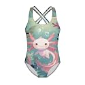 Girls Swimsuit Criss Cross Back 1-Piece Summer Beach Swiwmear