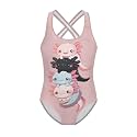 Girls Swimsuit Criss Cross Back 1-Piece Summer Beach Swiwmear