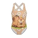 Girls Swimsuit Criss Cross Back 1-Piece Summer Beach Swiwmear