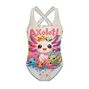 Girls Swimsuit Criss Cross Back 1-Piece Summer Beach Swiwmear