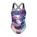 Girls Swimsuit Criss Cross Back 1-Piece Summer Beach Swiwmear