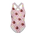 Girls Swimsuit Criss Cross Back 1-Piece Summer Beach Swiwmear