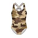 Girls Swimsuit Criss Cross Back 1-Piece Summer Beach Swiwmear