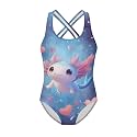 Girls Swimsuit Criss Cross Back 1-Piece Summer Beach Swiwmear