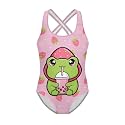 Girls Swimsuit Criss Cross Back 1-Piece Summer Beach Swiwmear