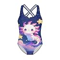 Girls Swimsuit Criss Cross Back 1-Piece Summer Beach Swiwmear