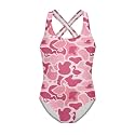 Girls Swimsuit Criss Cross Back 1-Piece Summer Beach Swiwmear