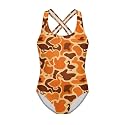 Girls Swimsuit Criss Cross Back 1-Piece Summer Beach Swiwmear