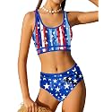 Girls Swimsuit Double Strap High Waist Sporty Bikini Swimsuits Swim Cover Up Skirt 3 Piece Set