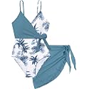 Girls Swimsuit One Piece Bathing Suit Tropical