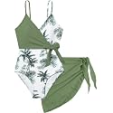 Girls Swimsuit One Piece Bathing Suit Tropical