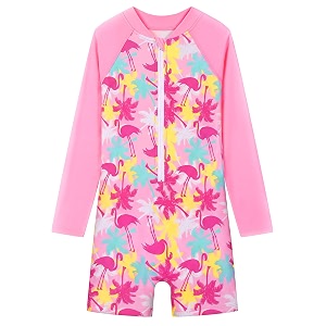 Girls Swimsuit One Piece Ruffles Quick Dry