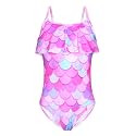 Girls Swimsuit One Piece Ruffles Quick Dry
