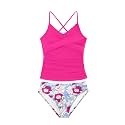 Girls Swimsuit Tankini Criss Cross Ruched 2 Piece Bathing Suit Printed Girl Swimwear for Teens 9-16Y